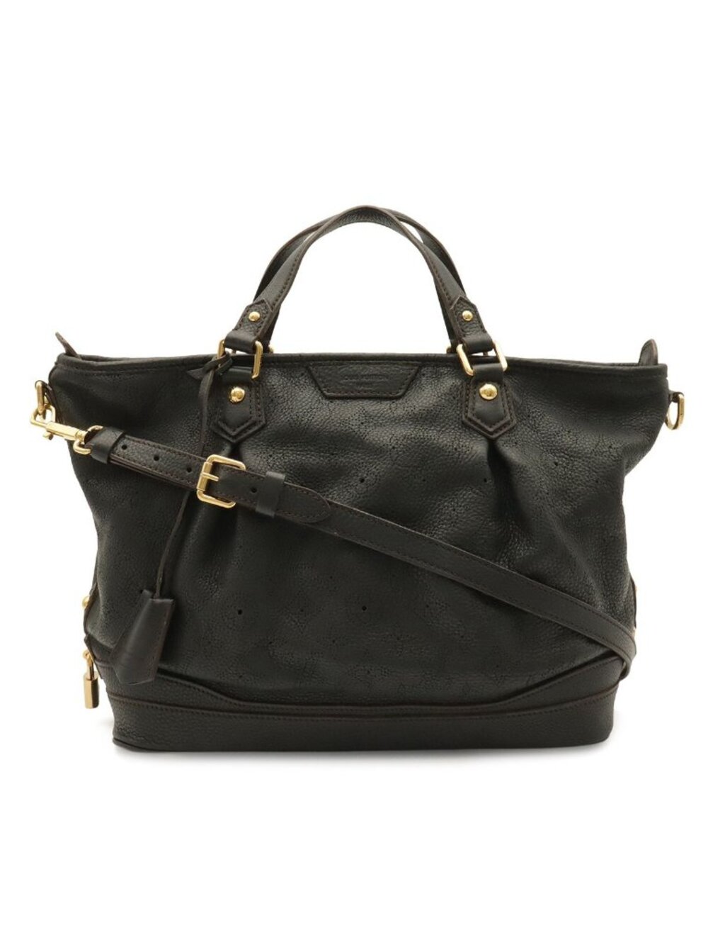 Louis Vuitton Monogram Mahina Stella PM Tote 2-Way Shoulder Bag Leather Noir